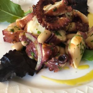 Octopus and white bean salad